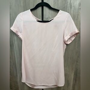 Express Light Pink Short Sleeve Top